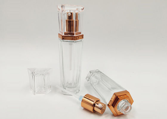 Bottiglia di vetro trasparente di Winly 30ml 1oz con la pompa della lozione