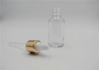 Le bottiglie rotonde del contagoccia del vetro trasparente 30ml di Boston, cosmetico vuoto imbottiglia 1oz