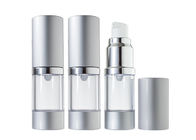 Le bottiglie cosmetiche senz'aria di colore d'argento hanno personalizzato 15ml - 30ml facile portare
