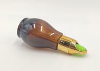 bottiglie cosmetiche di vetro di colore ambrato 30ml con il cappuccio dorato per olio essenziale