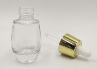 1oz 30ml rimuovono le bottiglie del contagoccia, bottiglie di vetro della lozione dorate/cappuccio dell'argento
