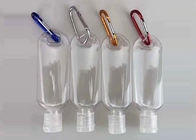 50ml bottiglie riutilizzabili dello sciampo del PVC PETG, bottiglia cosmetica dell'erogatore con Carabiner