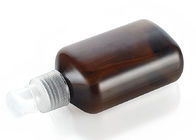 Bottiglia quadrata ambrata dell'animale domestico di Brown 125ml con la pompa della pulitrice