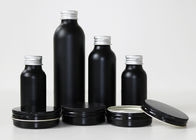 Bottiglie cosmetiche su ordinazione di alluminio nere 100ml per la lozione della cera dei capelli