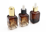 30ml Amber Square Glass Cosmetic Bottles per il siero dell'olio essenziale
