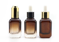 30ml Amber Square Glass Cosmetic Bottles per il siero dell'olio essenziale