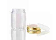 Chiari barattoli di plastica della crema di fronte 250g dell'ampia bocca con il coperchio di alluminio dell'oro