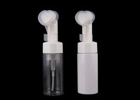 Bottiglia bianca pulita della schiuma plastica 200ml del fronte con la spazzola a forma di del cuore