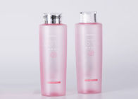 Bottiglie cosmetiche su ordinazione di rosa 500ml con serigrafia del coperchio a vite