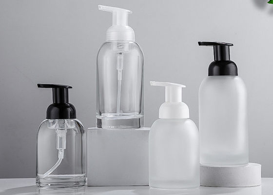 bottiglia cosmetica della pompa della schiuma del sapone di vetro di 250ml 375ml riciclabile