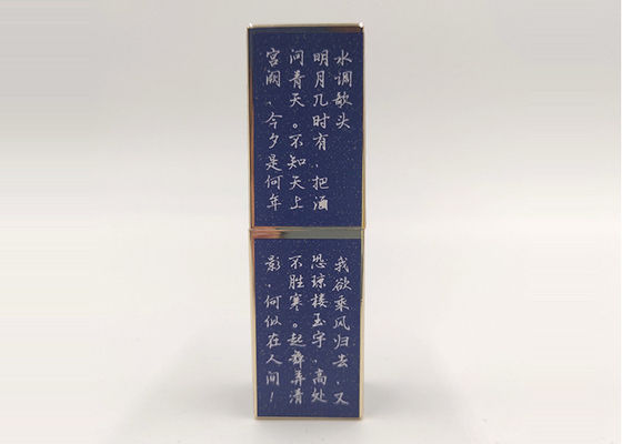 Tubi su ordinazione del rossetto di colore blu del quadrato di stile cinese