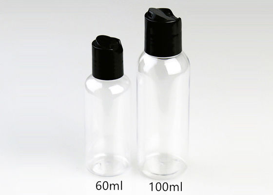 60ml/100ml rimuovono la bottiglia dell'ANIMALE DOMESTICO, bottiglie di plastica cosmetiche con il cappuccio della stampa