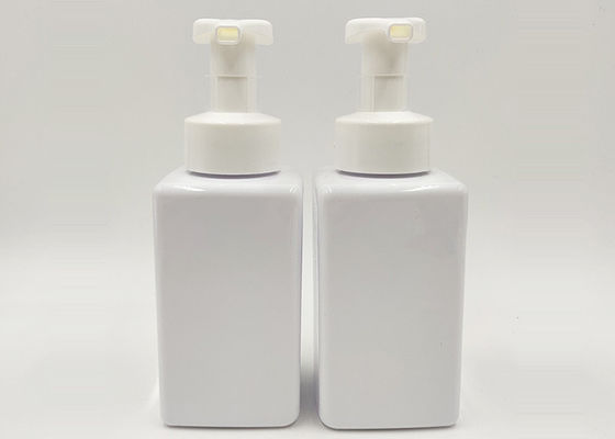 tipo di sigillatura cosmetico di forma 32/28mm del quadrato della bottiglia dell'ANIMALE DOMESTICO della pompa della schiuma 250ml