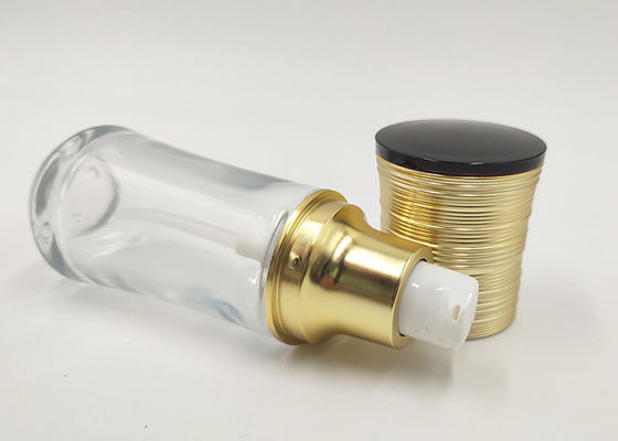 il cosmetico di vetro trasparente 30ml imbottiglia il portatile