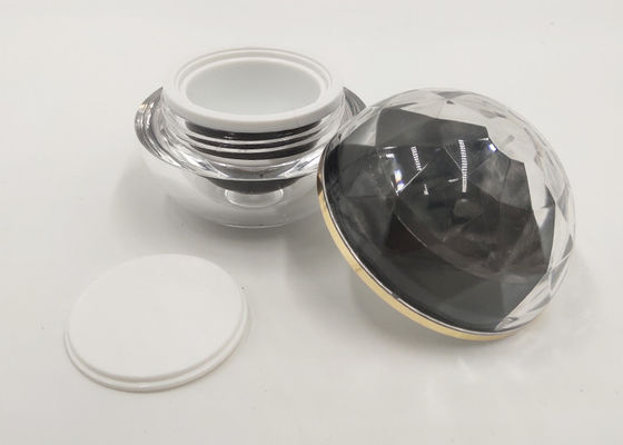 Barattolo crema di plastica acrilico rotondo/forma del quadrato