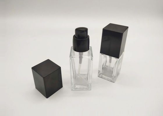 Bottiglie cosmetiche di vetro trasparenti dell'etichetta 30ml 50ml di iso