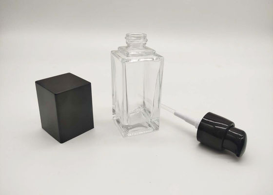 Bottiglie cosmetiche di vetro trasparenti dell'etichetta 30ml 50ml di iso