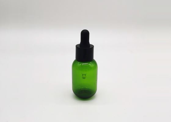 Imballaggio di plastica del cosmetico della bottiglia del contagoccia dell'olio essenziale 30ml dell'ANIMALE DOMESTICO verde