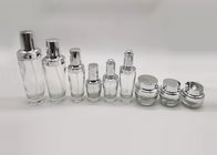 bottiglia di vetro dello spruzzo dell'emulsione di 20g 50g con la pompa di pressione d'argento