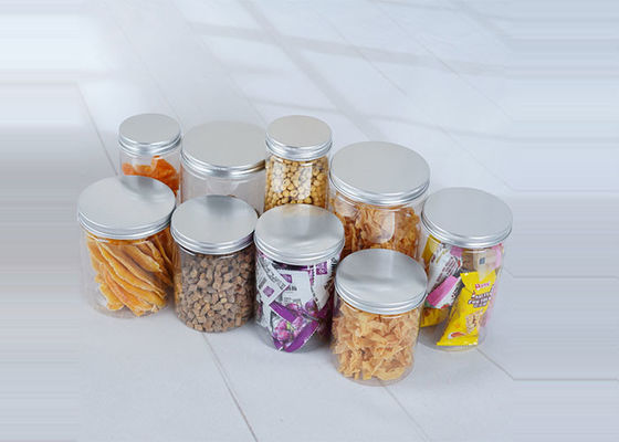 barattolo di plastica del tè 250ml di 64mm con il coperchio a vite di alluminio