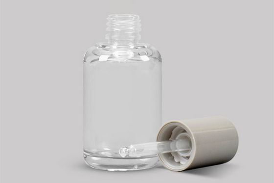Bottiglie cosmetiche su ordinazione trasparenti 50ml con Flip Top Cap